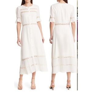 Reformation White Midi Dress
